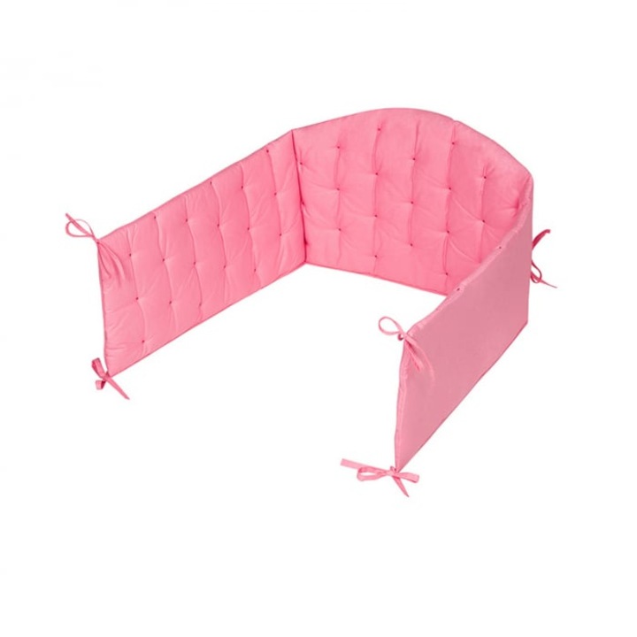 Protectie laterala pentru patut, 180 x 30 cm, Malina Belisima P01-426-2, Roz