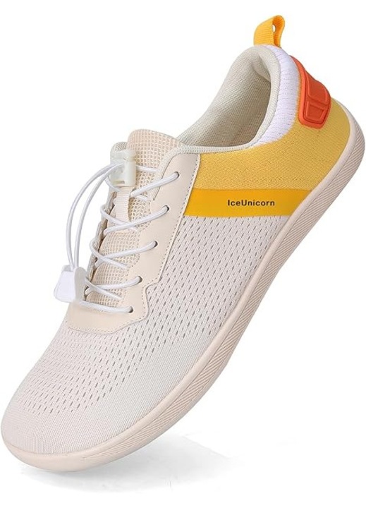 IceUnicorn uniszex mezítlábas cipő, széles orr, csúszásmentes gumitalp, bézs, 42-es méret