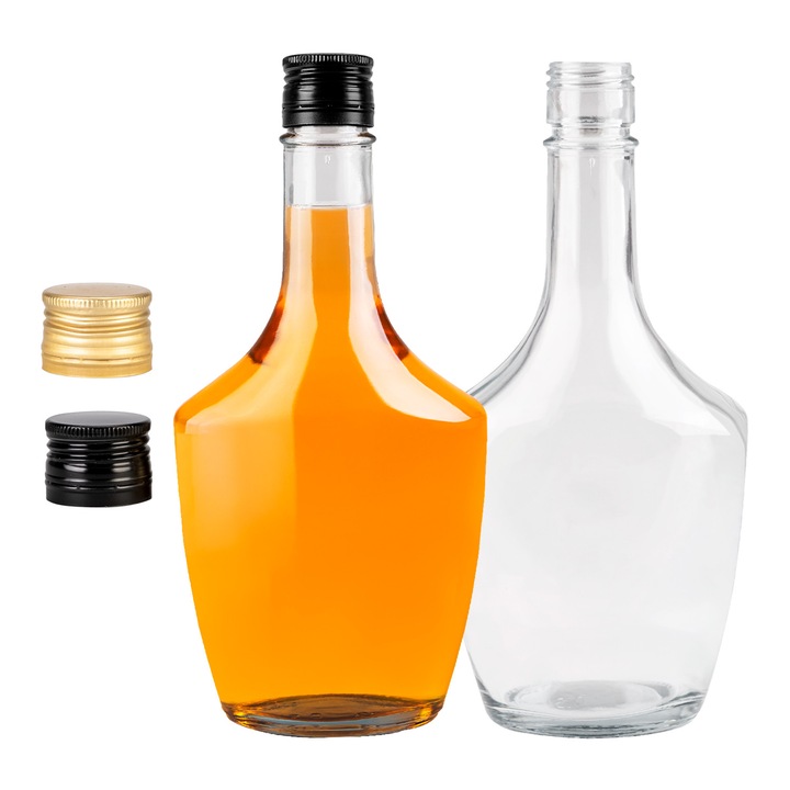 Üveg, SzuperPalackok, Üveg, 500 ml, Ideális otthonra, gyümölcslevekhez, befőttekhez, Átmérő 10.5 cm, 500 g, Átlátszó