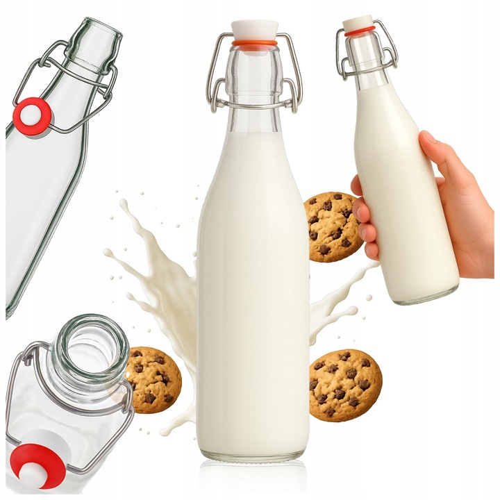 Кръгла бутилка, 500 мл, с механична капачка