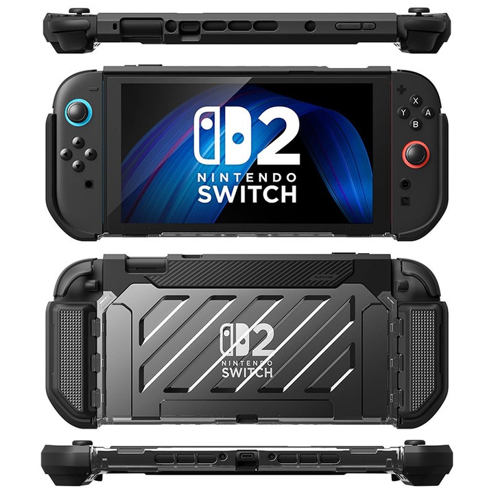 Konzol tok Garsonal Switch 2, fekete, ergonomikus, ütésálló