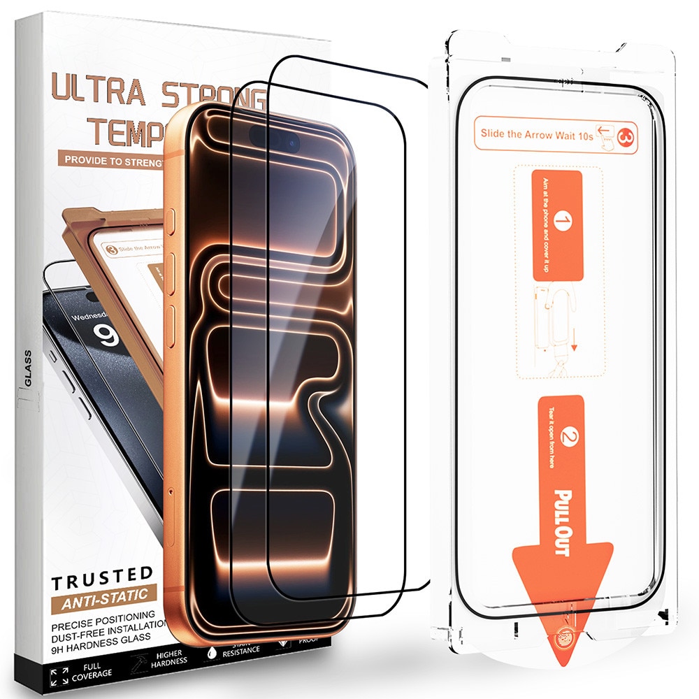 Set de 2 Folie de Protectie Pentru Telefon Mobil, Folie Protectie Sticla MOGU® Pentru iPhone 17 AIR, Protectie Profesionala Ecran 3D, Full Cover, Anti Zgarieturi, Advanced Touch Sensitivity, Ultra HD, Anti-amprente, Transparenta