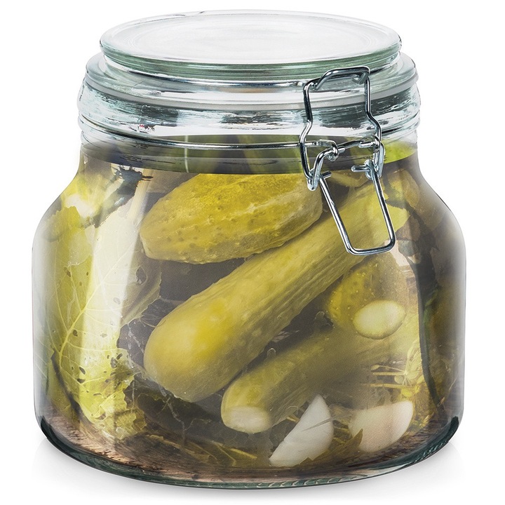 Borcan cu capac, Artemis, 1,85L, 15,5x15,5cm, transparent