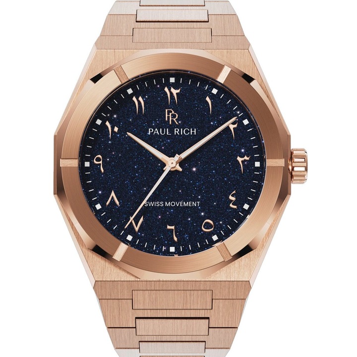 Ceas barbatesc Paul Rich Star Dust II 43mm, 5ATM, Albastru