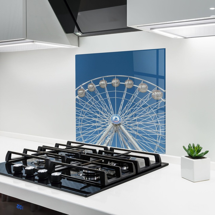 Panou Sticla Bucatarie, 100x100 cm, Protectie aragaz, Antistropi, Termorezistent, Peisaje, Vara, Summer Fun