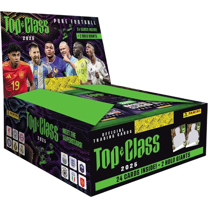 Комплект настолни игри, Panini, Kolekcja kart kolekcjonerschich Fifa Top Class 2025, FAT PACK BOX