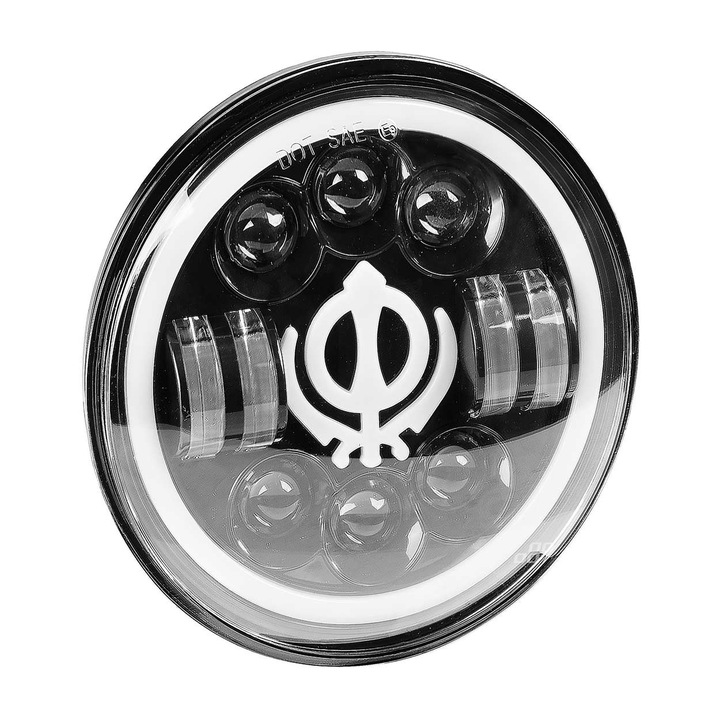 Proiector AMIO GHOST 5500lm 60W 9-36V 6000K 170x170x65mm, set 1 tema