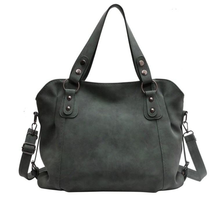 Geanta crossbody cu un singur umar din material PU multicolor WNANNAN, De umar Piele lacuita, Verde pal, 37*30*14cm