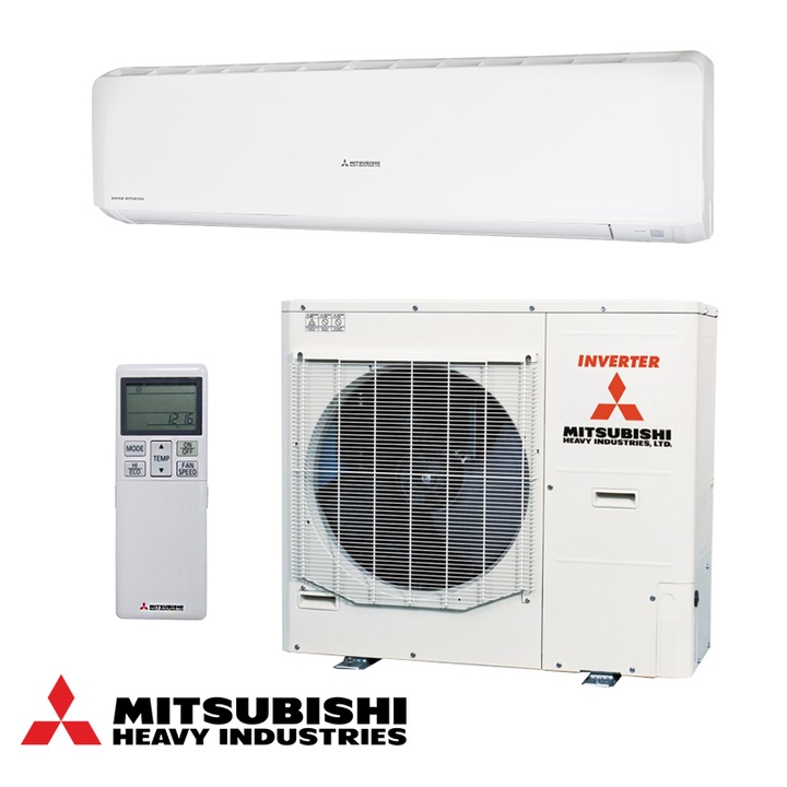 Aer conditionat inverter Mitsubishi Heavy Industries SRK100ZR-W/FDC100VNP, 34000 BTU, 69 m², A++/A+, R-32, Alb