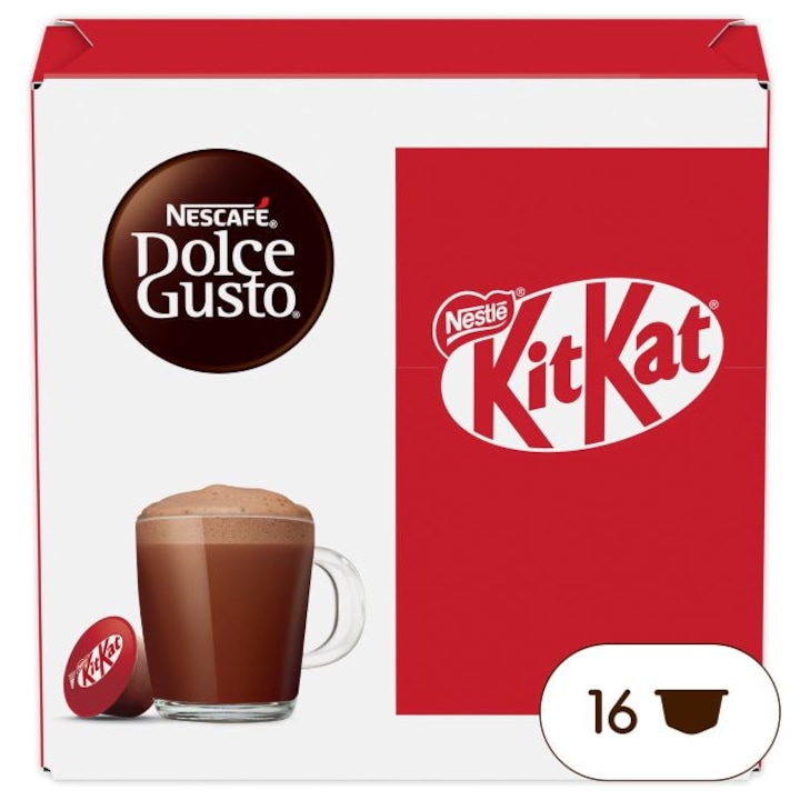 Кафе капсули, Dolce Gusto, KITKAT Шоколад, 256г, 16 капсули/16 напитки