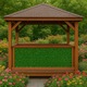 Paravan imitatie gard viu din frunze artificiale cu dimensiunea 1 metru x 10 metri KESNUP, pentru exterior si interior, compus din 4 seturi cu 10 panouri 0.5 m x 0.5 m cu cleme autoblocante, usor de asamblat, densitate frunze mare pentru intimitate, Verde