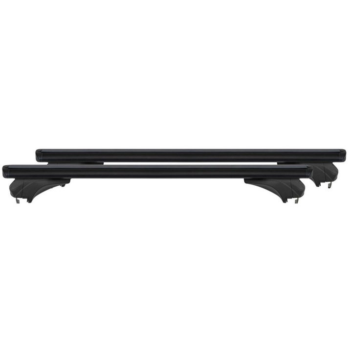 Mpare transversale aluminiu SONIC BLACK XL 130cm, 2 bucati, flush si raised rails, negru