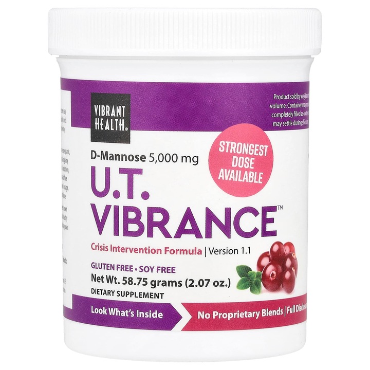Vibrant Health, UT Vibrance, D-manoza versiunea 1.1, 58,75 g