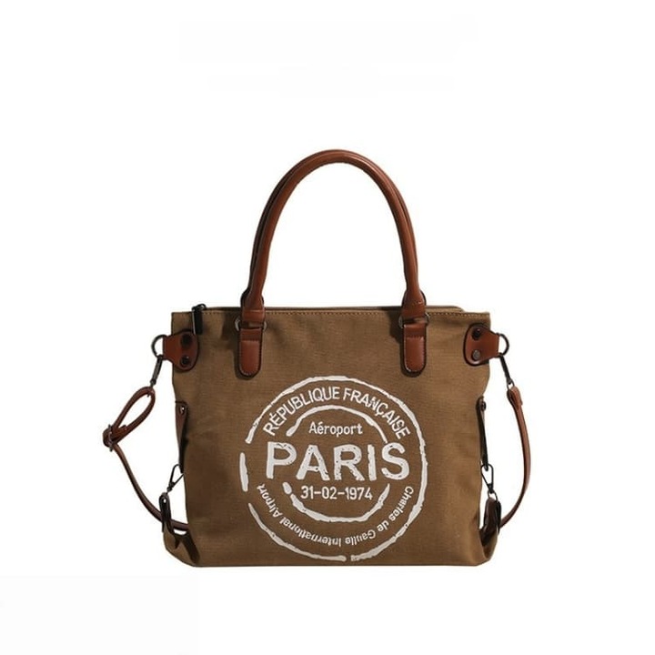 WNANNAN ötöltött vászon táska, nylon crossbody, Világosbarna, One-Size