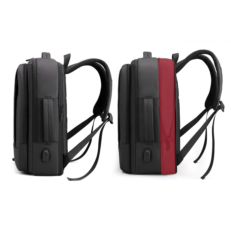 Rucsac extensibil laptop, Cracos, 40x30x20, multiple compartimente, port USB, maner lateral