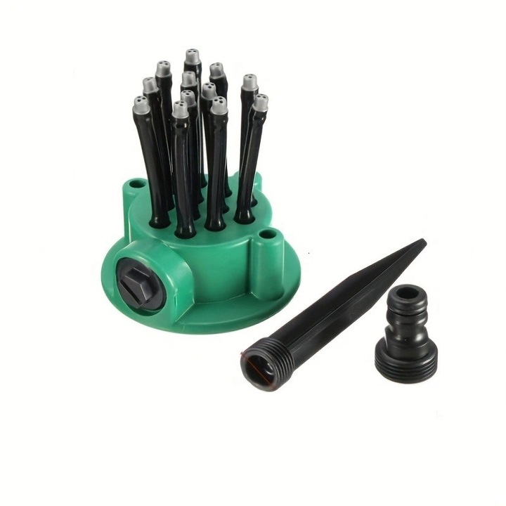 Пръскачка за вода с регулиране на 360° за градина и морава - регулируема пръскачка с гъвкав контрол на ъгъла, идеална за напояване на морава, цветя и зеленчукова градина