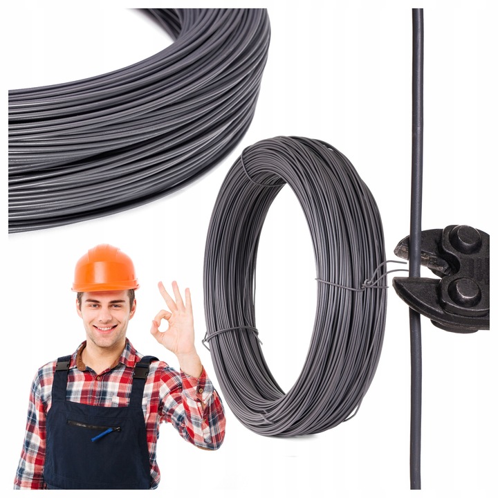 Feszítőhuzal, ZPH JAN, 350 M, 3 mm, műanyag, korrózióvédelem, kiváló minőségű kivitelezés, szürke