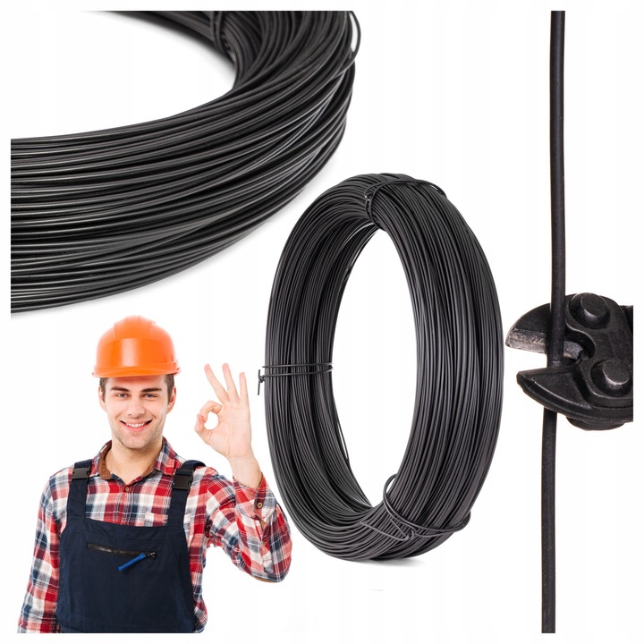 Feszítőhuzal, ZPH JAN, 350 M, 3 mm, műanyag, korrózióvédelem, kiváló minőségű kivitelezés, fekete