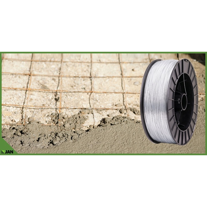 Horganyzott kötőhuzal, ZPH JAN, 560 M, 2 Mm, Fém, Korrózióvédelem, Kiváló minőségű kivitelezés, Horganyzott