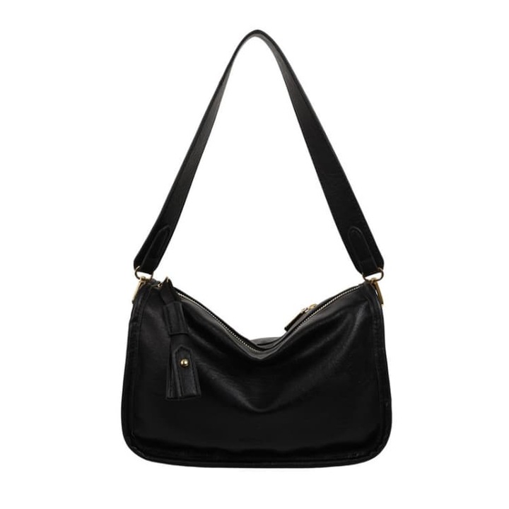 WNANNAN noi taska harom az egyben, sokoldalu, keresztpantos lakkozott bor, Fekete, One-Size