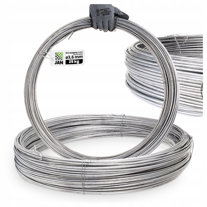 ZPH JAN Horganyzott drót, 300 M, 3, 5 Mm, Fém, Korrózióvédelem, Kiváló minőségű kivitelezés, Horganyzott