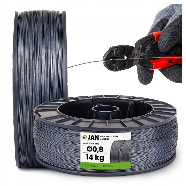 Kötözőhuzal, ZPH JAN, 4000 M, 0, 8 Mm, Fém, Korrózióvédelem, Kiváló minőségű kivitelezés, Horganyzott