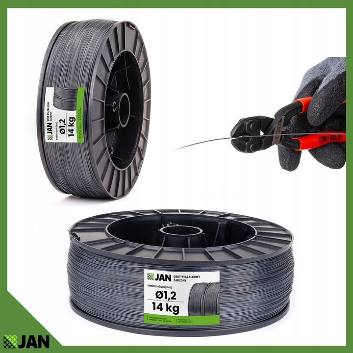 Kötözőhuzal, ZPH JAN, 1000 M, 1, 2 Mm, Fém, Korrózióvédelem, Kiváló minőségű kivitelezés, Horganyzott