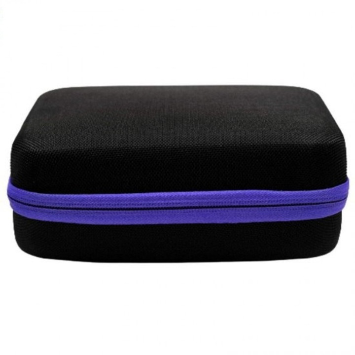 Organizator 30 sticle de 15 ml, Fermoar Violet