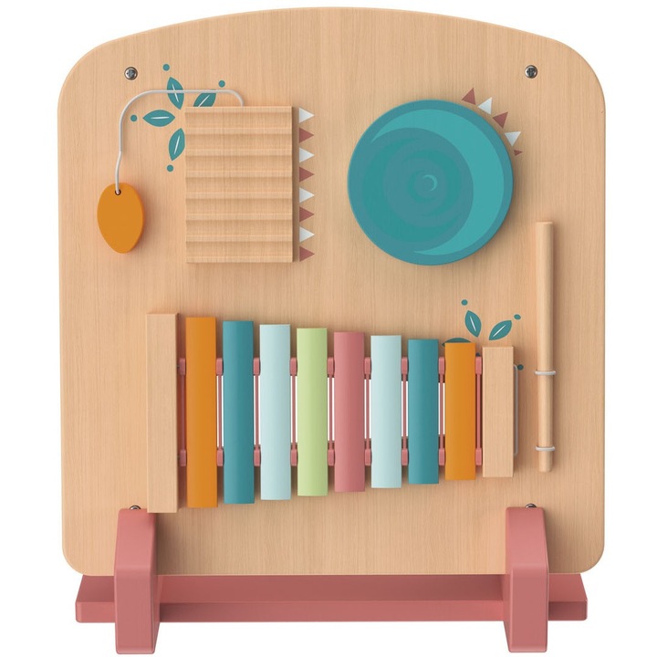 Jucaus playtive 423839 többszínű 37x36x3 cm zenélő motoros játék falra, rögzítőanyaggal, eredeti csomagolásban, fa, 1,5 kg