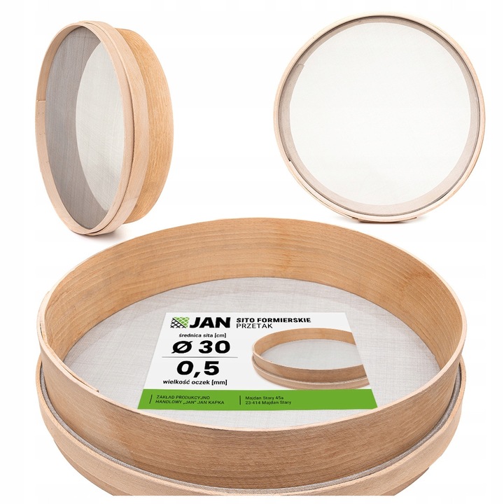 Sita De Constructie, ZPH JAN, 40 cmx10 cm, Lemn De Fag, Plasa Tesuta, Productie Manuala, Utilizare Universala, Bej