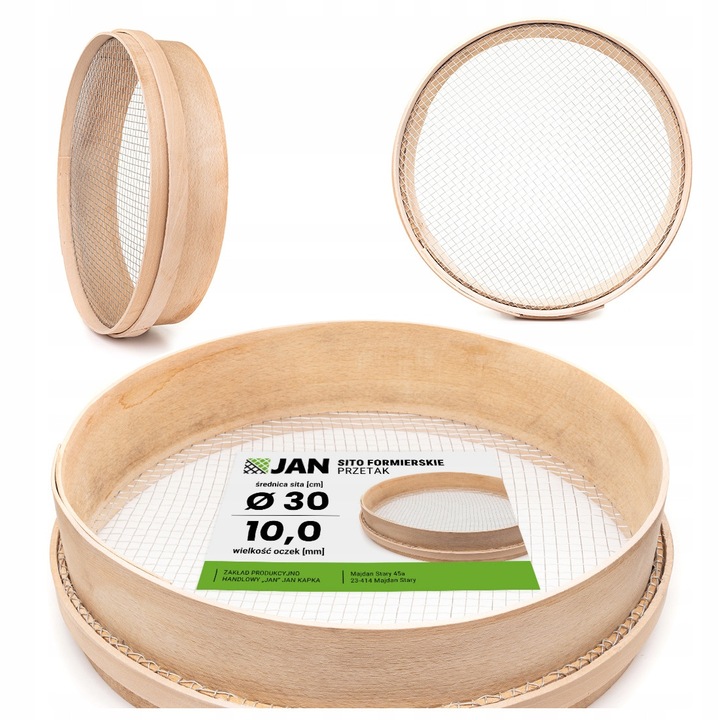 Sita De Constructie, ZPH JAN, 40 cmx10 cm, Lemn De Fag, Plasa Tesuta, Productie Manuala, Utilizare Universala, Bej