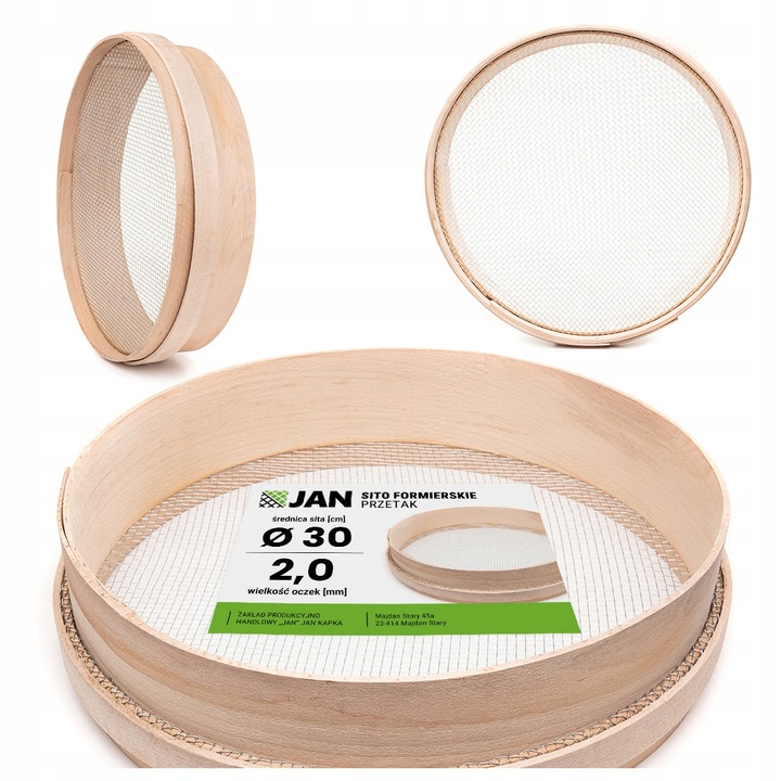 Sita De Constructie, ZPH JAN, 35 cmx40 cmx10 cm, Lemn De Fag, Plasa Tesuta, Productie Manuala, Utilizare Universala, Bej