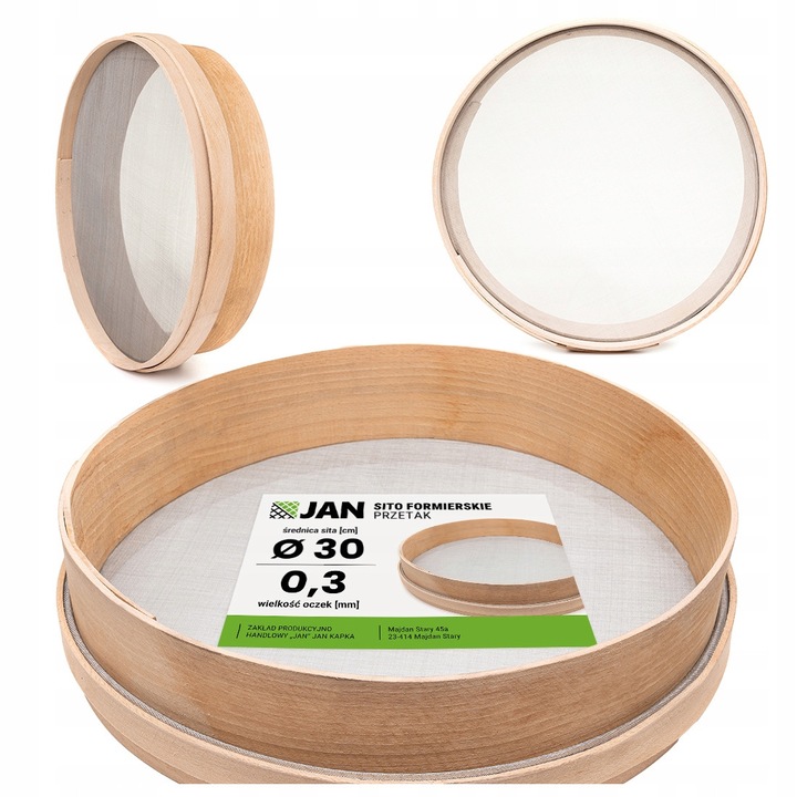 Sita De Constructie, ZPH JAN, 40 cmx10 cm, Lemn De Fag, Plasa Tesuta, Calitate Inalta, Utilizare Universala, Bej