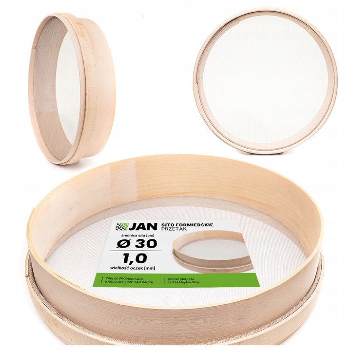 Sita De Constructie, ZPH JAN, 40 cmx40 cmx10 cm, Lemn De Fag, Plasa Tesuta, Productie Manuala, Utilizare Universala, Bej