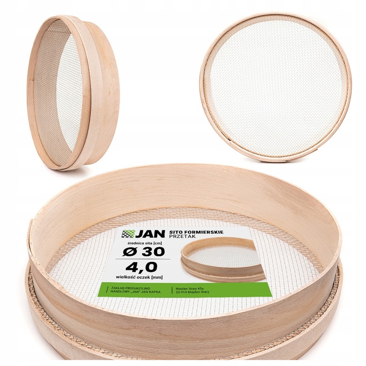 Sita De Constructie, ZPH JAN, 40 cmx10 cm, Lemn De Fag, Plasa Tesuta, Productie Manuala, Utilizare Universala, Bej