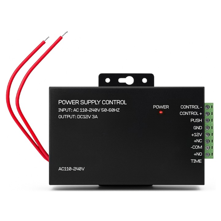 Controler de alimentare K80B 3A, Spreest, 110-240 V AC, 12 V DC, 114x92x33mm, set complet