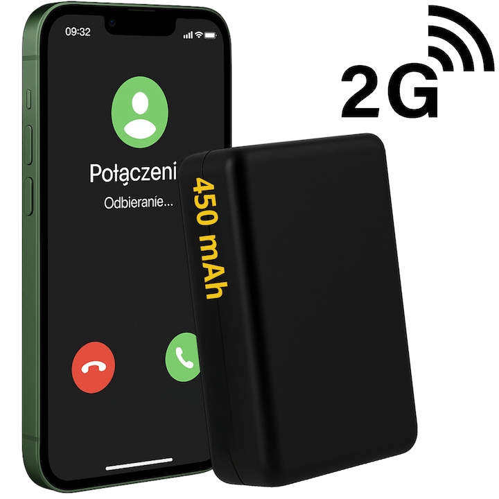 Dispozitiv de spionaj GSM, N9+, microfon sensibil, activare vocala, negru, 44x33x13mm, set complet