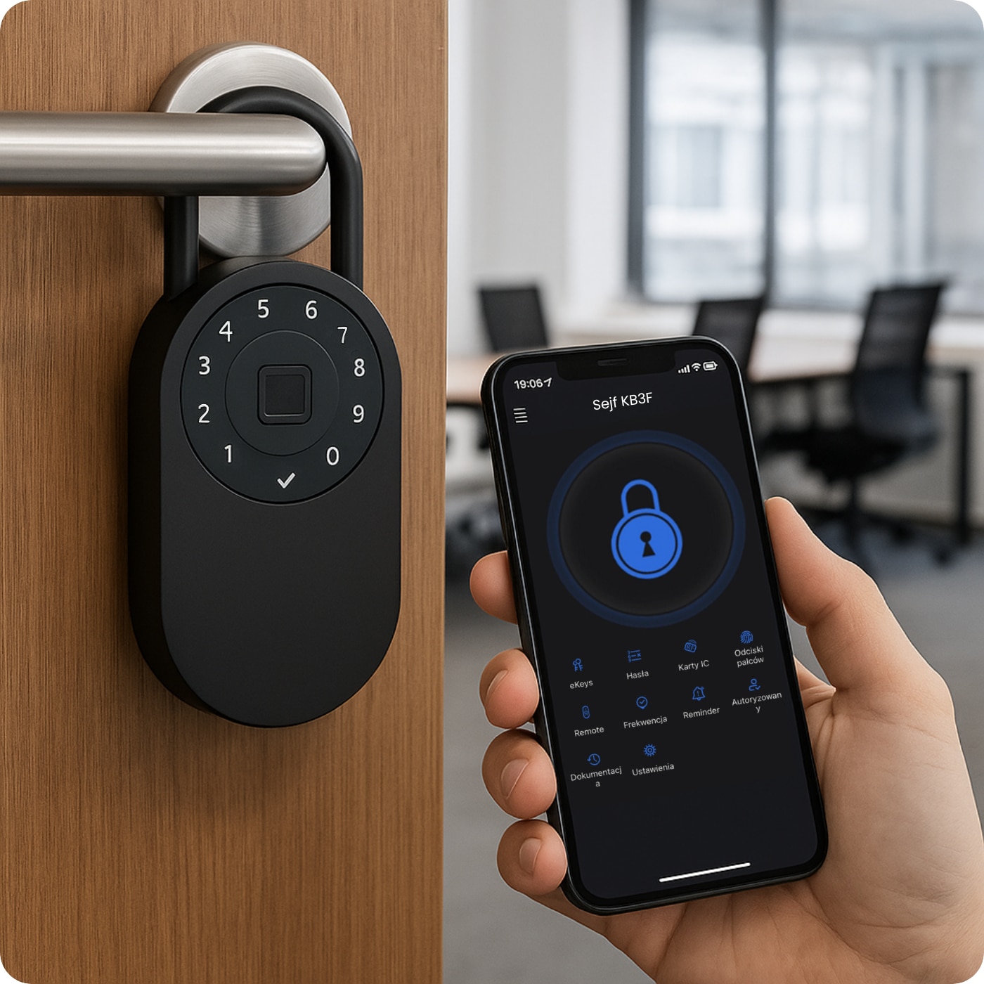 Seif Inteligent pentru Chei Smart, Spreest®, KB3F cu Aplicatie TTLock ...