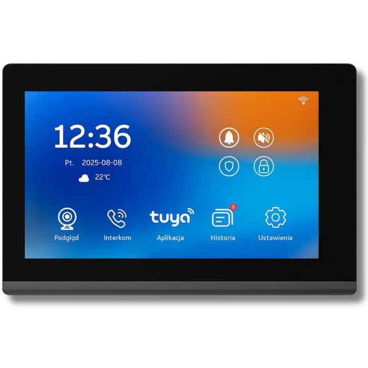 JD-S5-B videós kaputelefon beltéri egység, 7"-os LCD, fekete, komplett szett