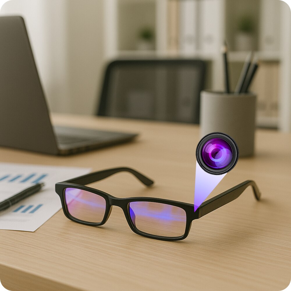 Mini camera ascunsa in ochelari, Spreest®, MG02, Full HD 1080P ...