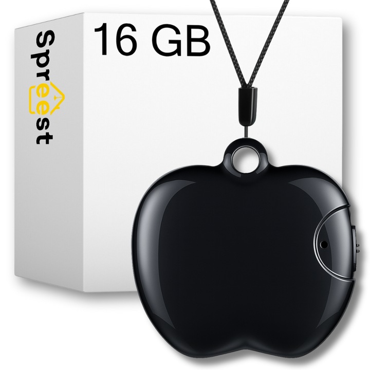 Q36 гласов рекордер, 16GB, 20 часа непрекъснат запис, дискретен дизайн, 35x35x10 мм