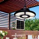 Соларна лампа за външно и вътрешно осветление, 136 LED, IP65, дистанционно управление, регулируеми рамена, 5M кабел, соларен панел 6V/5W