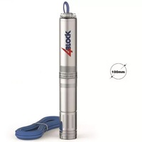 Pompa submersibila monobloc apa curata Pedrollo SUM 4 BLOCKm 4/7, putere 550 W, corp otel inoxidabil, debit 100 l/min, refulare maxim 55 m, absorbtie 60 m,cablu electric 20 m, rezistenta la nisip 200 g/mc