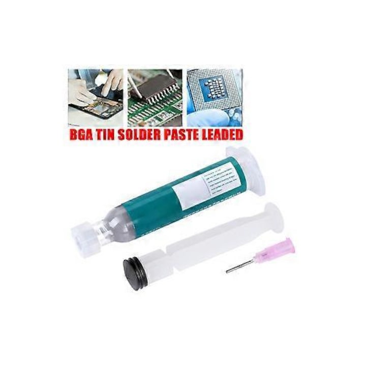 Pasta de lipire BGA cu staniu, 30g, seringa Sn63/Pb37, flux lichid, instrument de lipire Lz