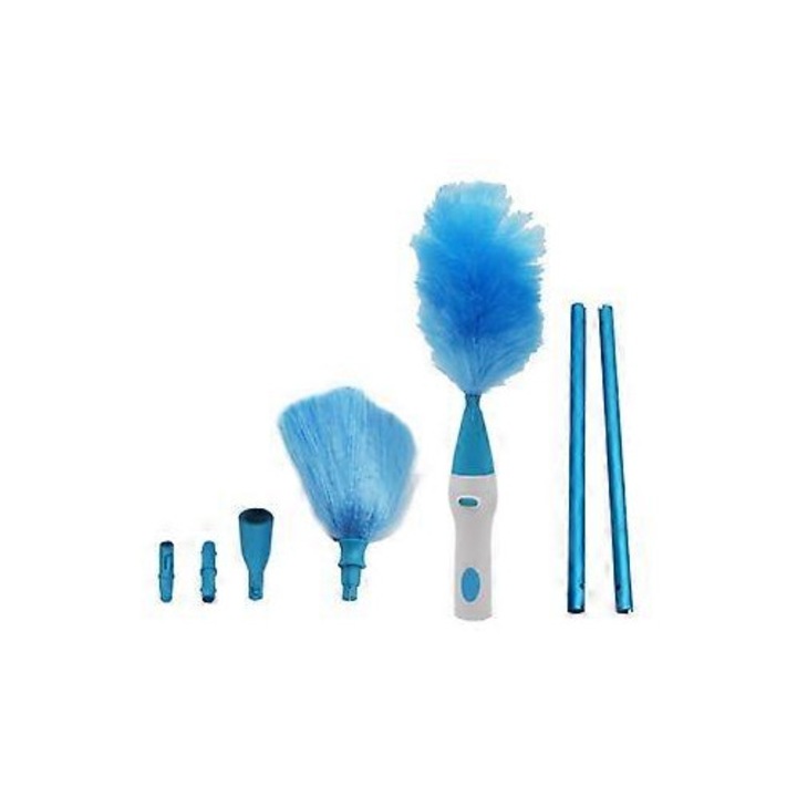 Perie electrica de curatare, colector de praf rotativ 180°, set maturi si mopuri