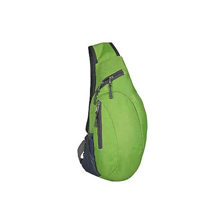 Unisex, vízálló nejlon sporttáska, crossbody fazonú, zöld