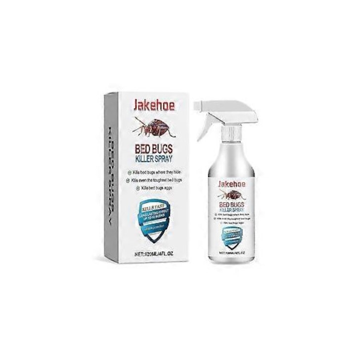 Spray insecticid pentru omizile de pat, Jakehoe, previne muscaturile de purici si omizi, 500ml