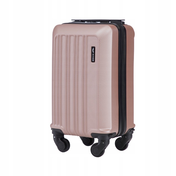 Troler Wings HARRIER 4 roti detasabile, ABS+, roz, 46x25x20cm