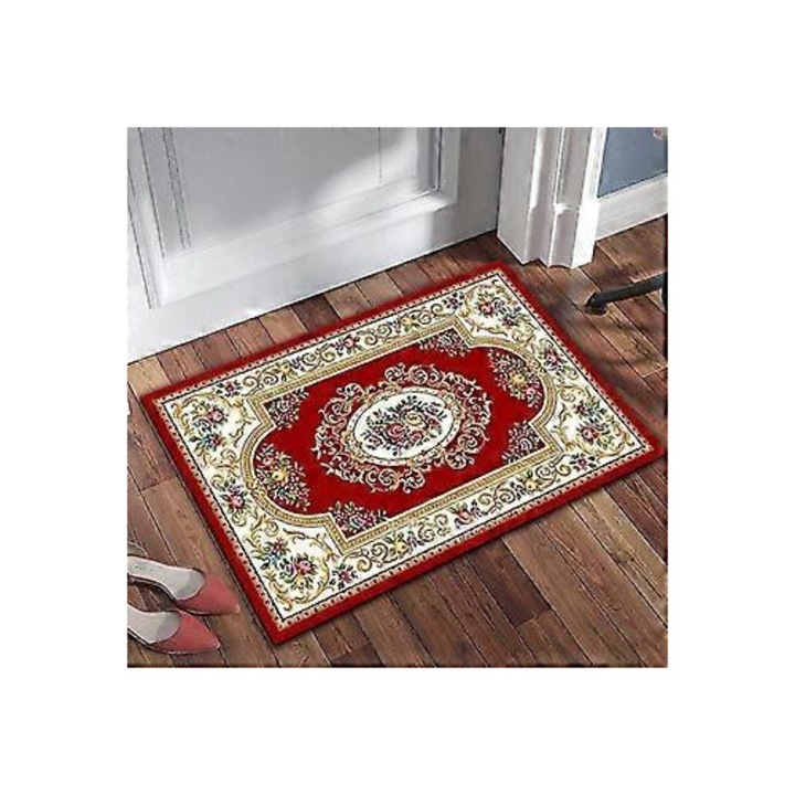 Ретро персийски килим, бохемски стил, устойчив на вода и мръсотия, 1 бр.