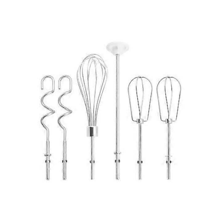 Set accesorii mixer manual, beater, tel, tija de amestec si carlige pentru aluat, inox